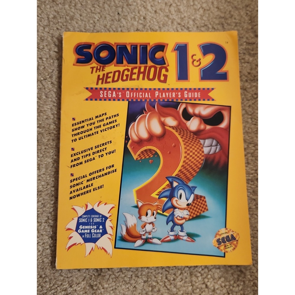 Sonic The Hedgehog 1 & 2 Sega's Official Player's Guide Book, 1993